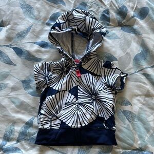 Navy and White Kids Hoodie